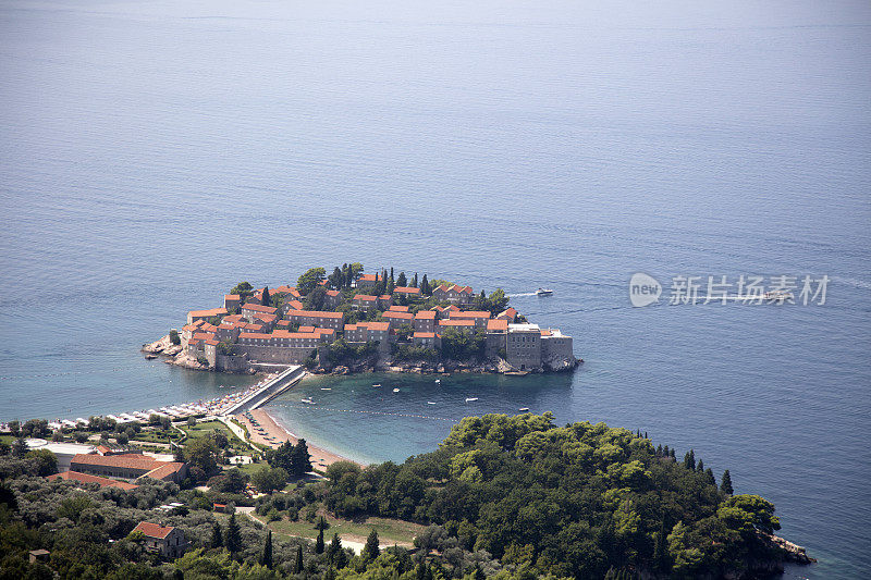 Sveti Stefan，黑山的风景